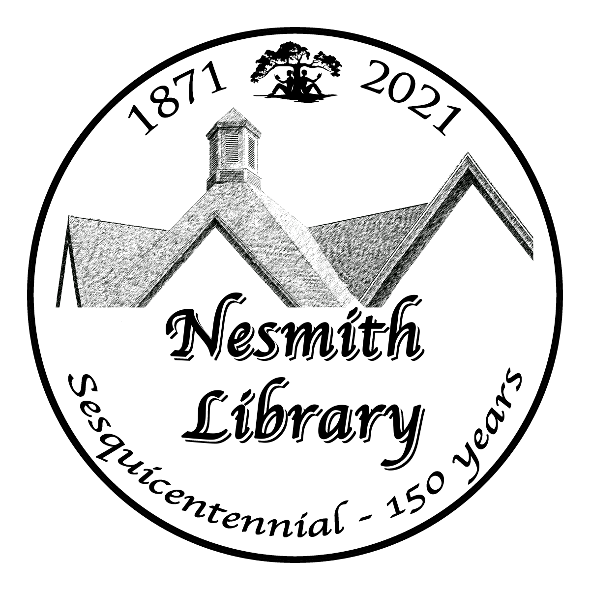 Nesmith Library Sesquicentennial Seal
