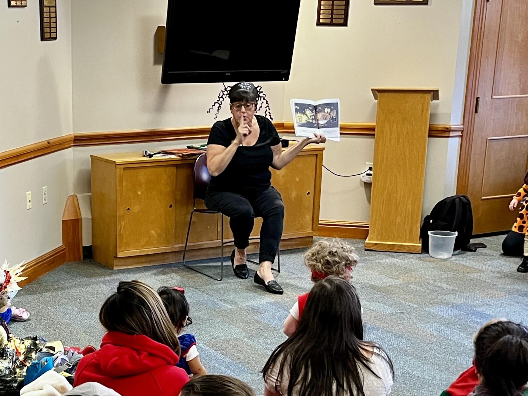 Joan leading our Halloween Storytime