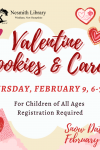 Valentine's Cookies and Cards Nesmith Library Thursday February 9 6-7 PM